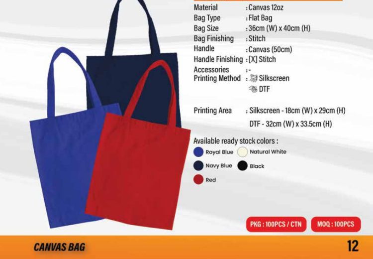 Cotton Canvas Bag C35A