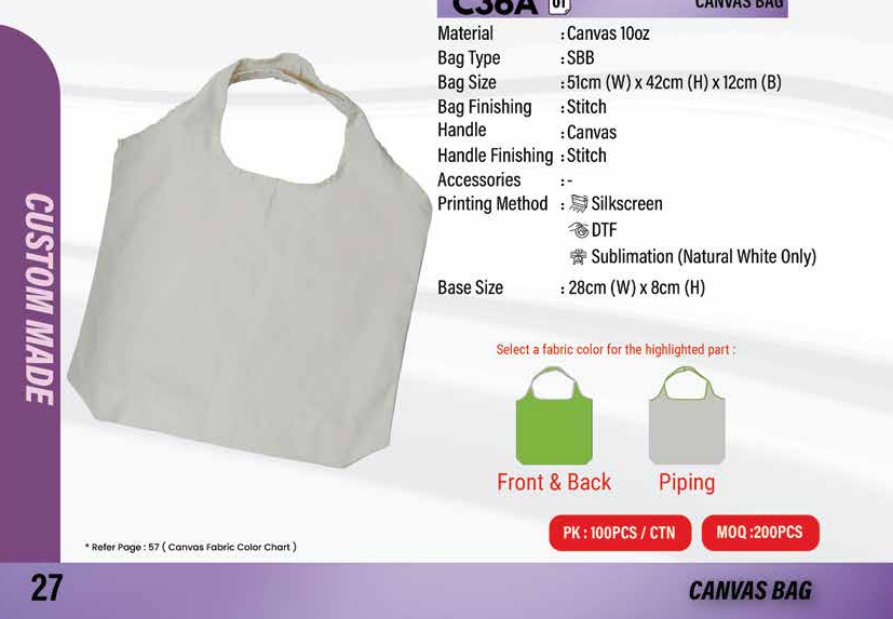 Cotton Canvas Bag C36A