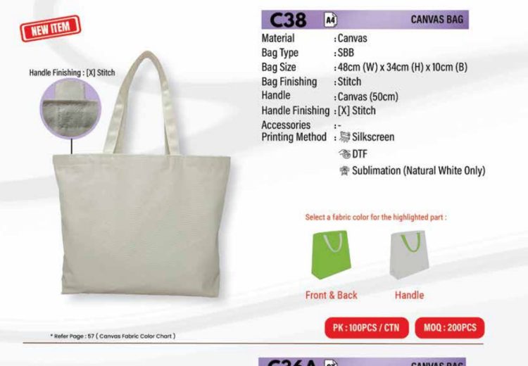 Cotton Canvas Bag C38