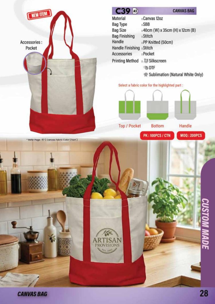 Cotton Canvas Bag C39