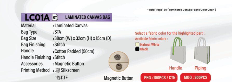 Laminated Canvas Bag LC01A